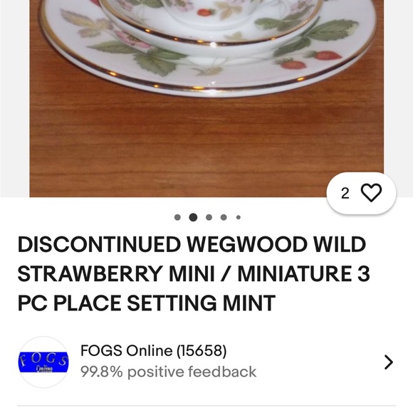 Miniature Wedgwood Strawberry Tea Set - Picture 5 of 5